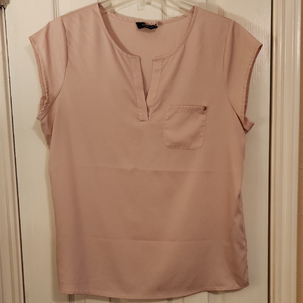 Ivanka Trump Pink Cap Sleeve Blouse